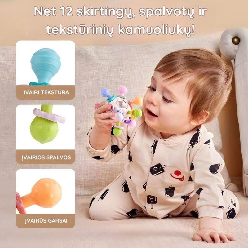 Sensorinis barškutis-kramtukas